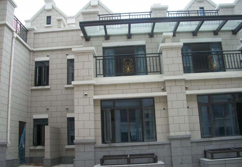 别墅真石漆施工图1