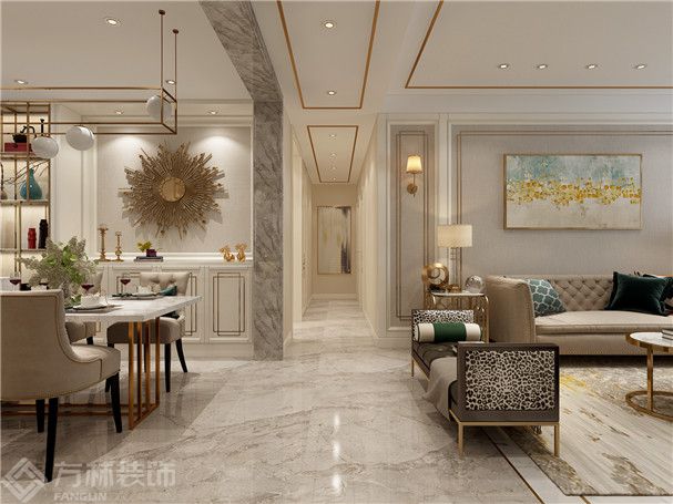 凯旋门160㎡港式风格装修效果图图3