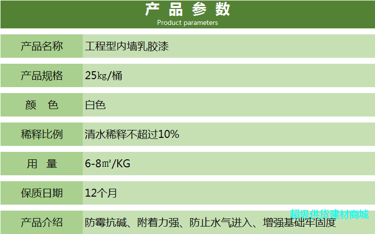 纽碧工程型内墙乳胶漆25kg/桶图2