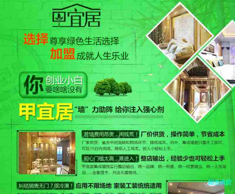 甲宜居集成墙饰加盟介绍集成墙面装饰板图2