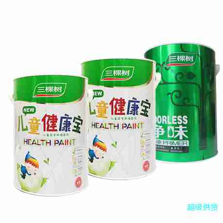 三棵树无添加儿童漆墙面漆 白色内墙乳胶漆油漆涂料室内家用彩色5L图3