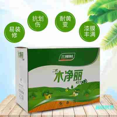 三棵树木净丽木器漆环保透明面漆油漆涂料家具漆木工漆自己刷5KG/组图1