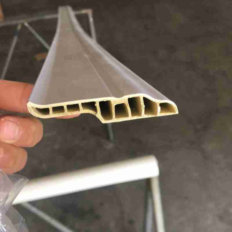 佛山批发工程防水角线白色PVC踢脚板纯灰7分直钉仿木纹塑料地脚线图3