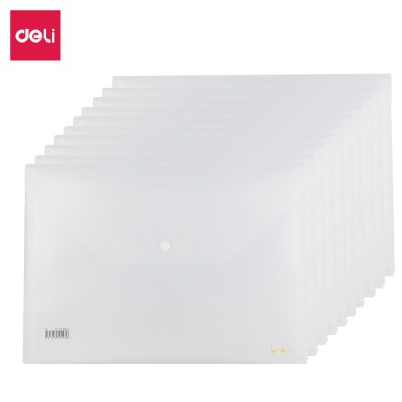 得力(deli)10只A4加厚文件袋 透明按扣资料袋 防水档案袋公文袋 办公用品 5501图5
