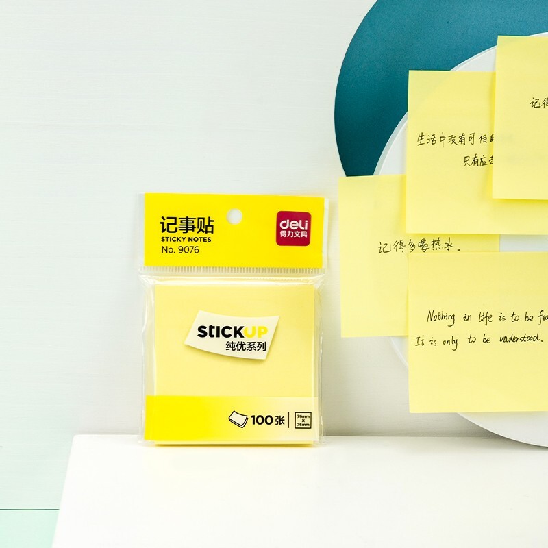 得力9076 创意便利贴便签纸本小本子记事贴大便条纸易事贴76*76mm图4