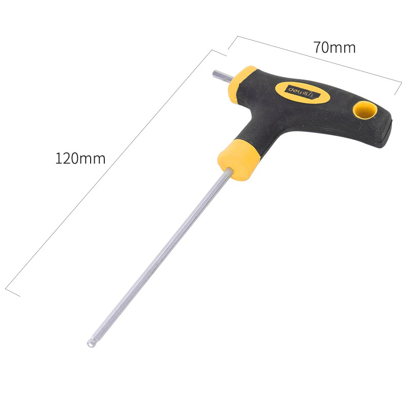 得力内六角扳手 雾面T型球头内六角2.5mm 3 4 5 6mm 多规格图4