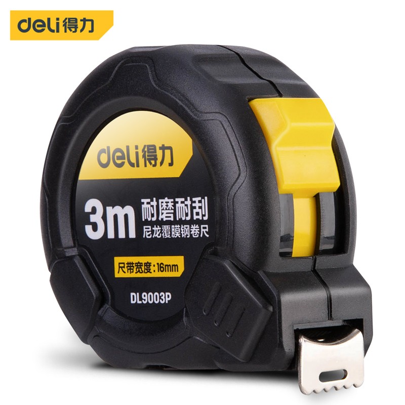 得力尼龙覆膜钢卷尺3米/5米/7米/10米多规格小随身米尺子DL9003P图4