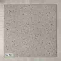 佛山批发块材石塑地胶 2mm仿瓷砖PVC地板 灰白色仿水磨石塑料地板