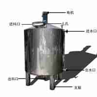 北票鸿谦反应釜加热混合加工搅拌设备日化配料罐材质考究