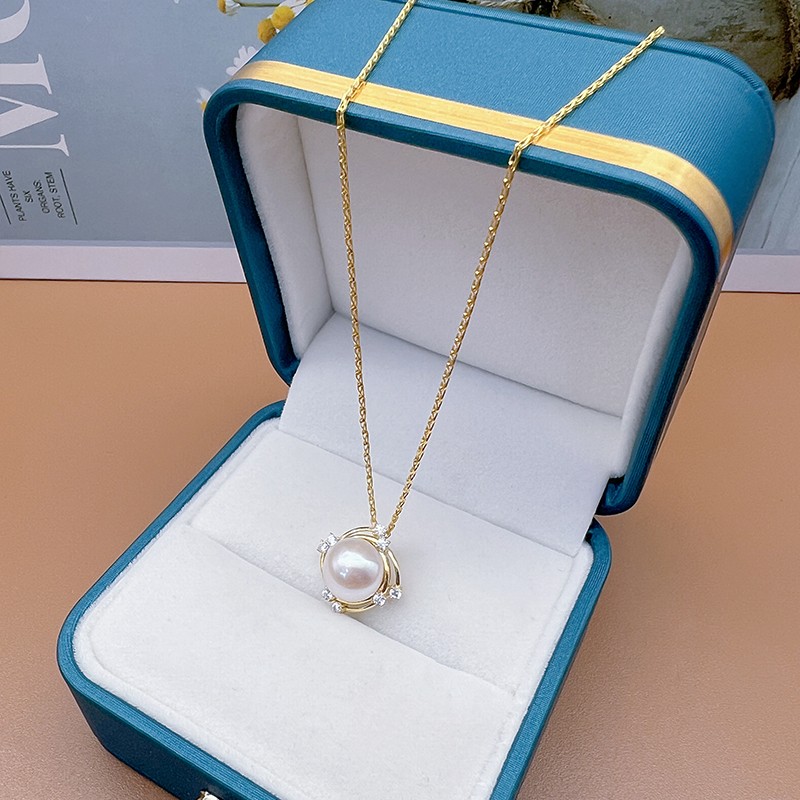 扭转乾坤珍珠吊坠，淡水珍珠，s925银+锆石图2