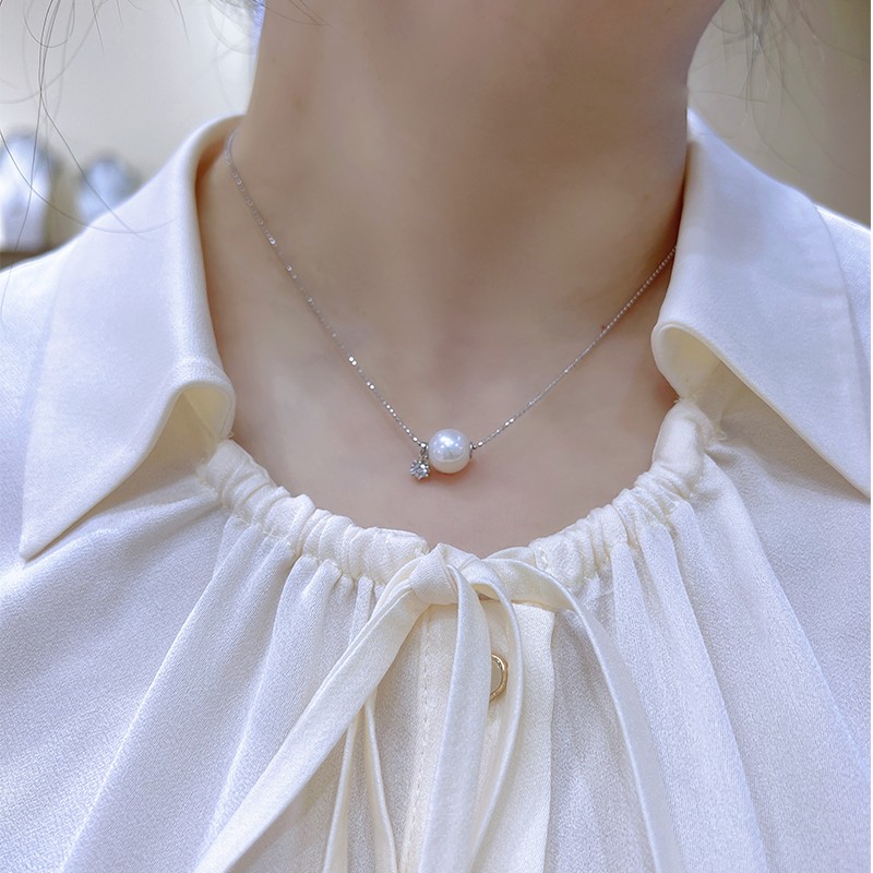 路路通款多种戴法珍珠吊坠，淡水珍珠，s925银+锆石图1