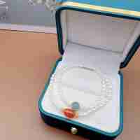 小米双圈珍珠手链  淡水珍珠	海蓝宝+南红玛瑙	2—4mm