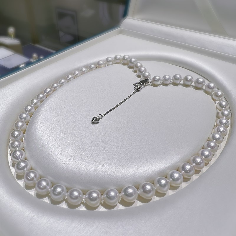 珍珠颈链	1条	淡水珍珠	s925银	8—9mm图1