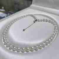 珍珠颈链	1条	淡水珍珠	s925银	8—9mm