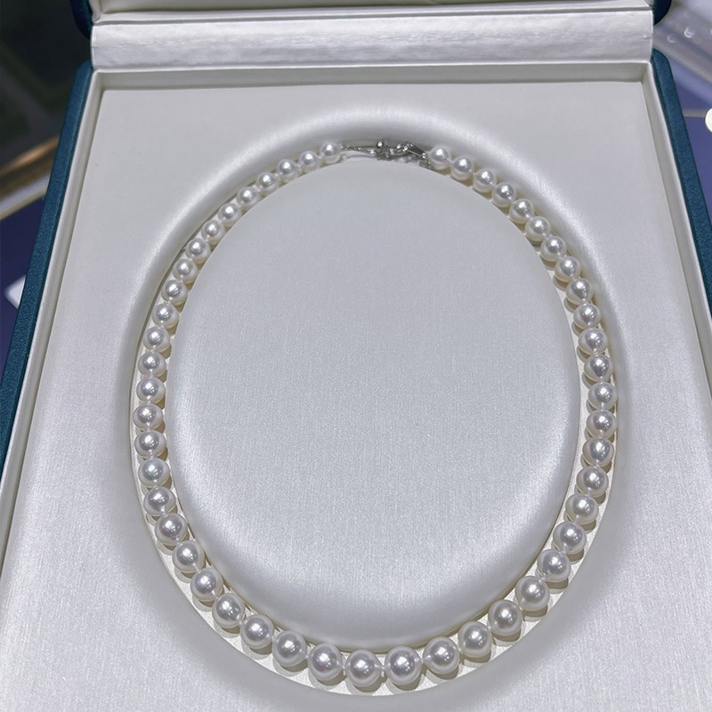 珍珠颈链	1条	淡水珍珠	s925银	8—9mm图2