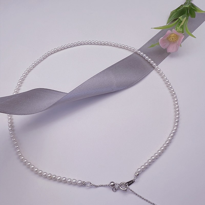 小珍珠颈链	1条	淡水珍珠	s925银可调节	3—3.5mm图2