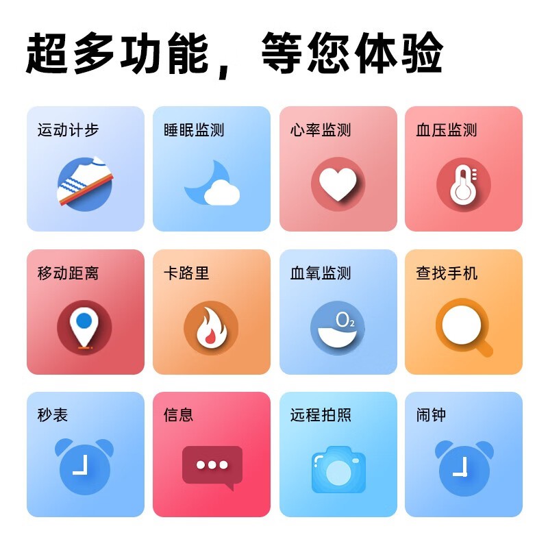 only&home Only&Home硅胶运动智能手环 心率 血压 血氧 防水微信运动手环 KL-SH-06 黑色图2