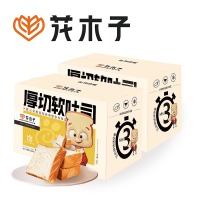 花木子厚切软吐司  早餐面包切片代餐学生营养充饥懒人夜宵零食饱腹500g/箱*2