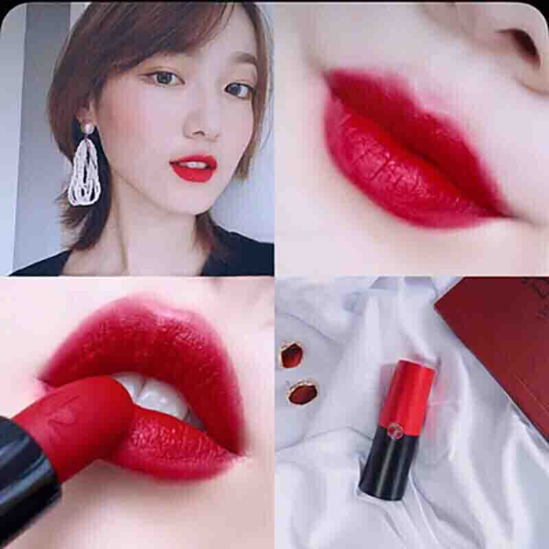 阿玛尼（ARMANI）口红权力唇膏润泽哑光挚爱口红 黑管雾面 礼盒送女友老婆 挚爱口红#400 阿玛尼红(哑光)图1