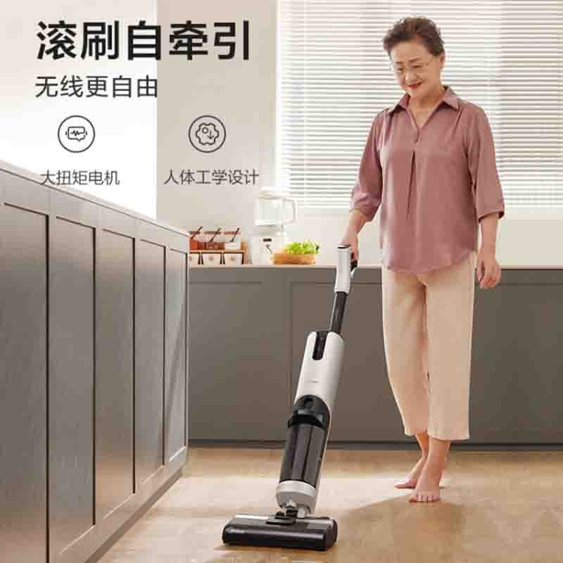 美的（Midea）洗地机 X8无线智能除菌吸尘器家用吸拖洗一体手持无线清洁拖地机 活水自清洁 美的无尘感洗地机图4