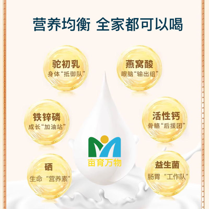 N-乙酰神经氨酸初乳配方驼乳粉3罐（礼盒装）/箱图5