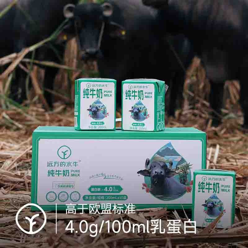【通过远方132项检测 远方的水牛 纯牛奶】每100毫升含4.0克优质乳蛋白 牛奶口感浓郁 入口顺滑香甜图4