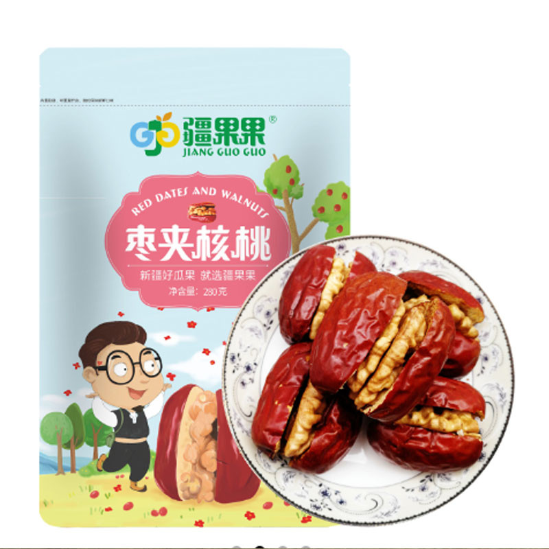 疆果果新疆红枣夹核桃仁 枣夹核桃280g图2